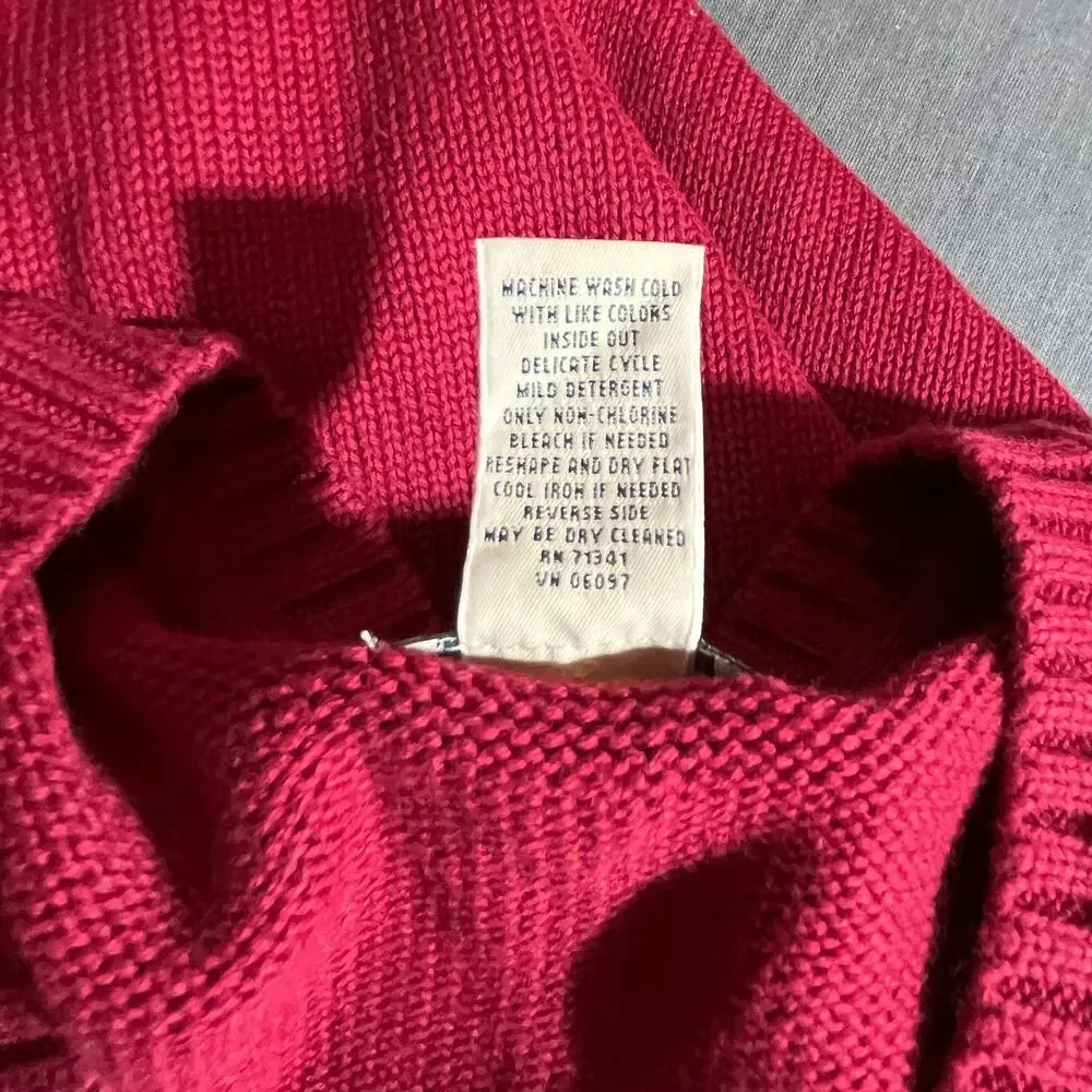 L.L. Bean Sweater Mens Size‎ Medium Tall Cotton Knit V-Neck Casual Office Work